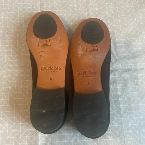 JP Crickets Princeton Suede Smoking Flats 8