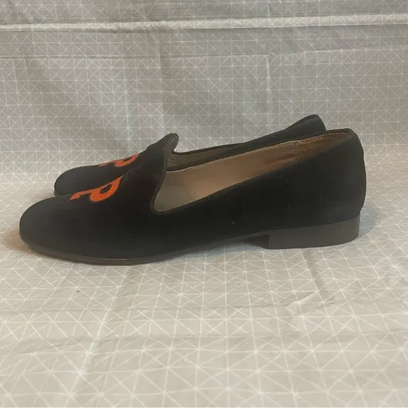 JP Crickets Princeton Suede Smoking Flats 8