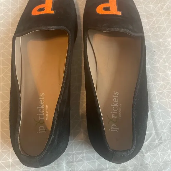 JP Crickets Princeton Suede Smoking Flats 8
