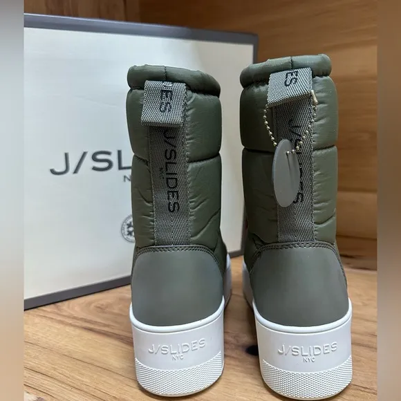 J/Slides NY MICKIE Army Nylon Puff Boot NIB