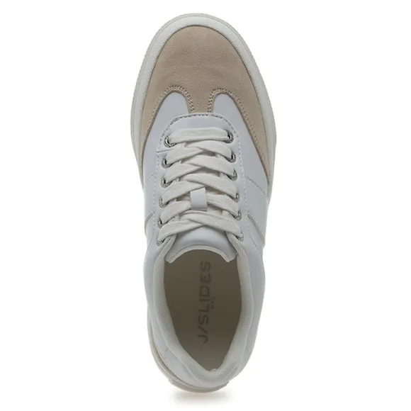 J/SLIDES NYC Gable White Sand Luxe Size 8 Sneakers