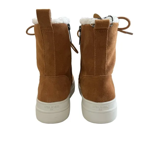 J/Slides Torrie Cognac Waterproof Suede. Sneaker Boots Size 6M