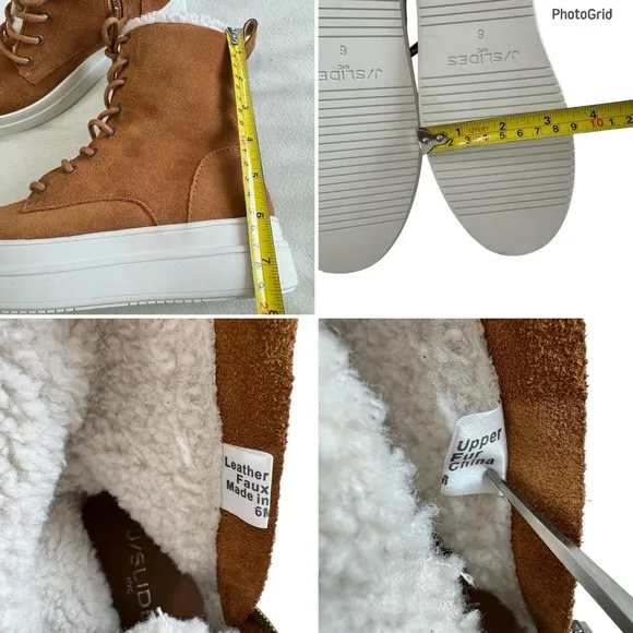 J/Slides Torrie Cognac Waterproof Suede. Sneaker Boots Size 6M