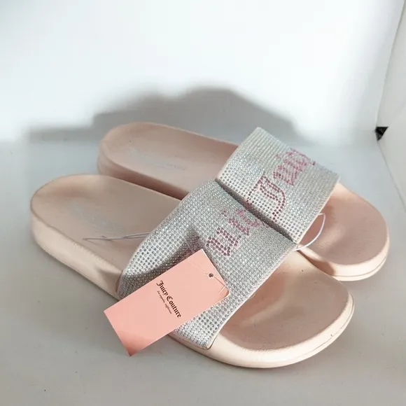 Juicy Couture Pink Wander Slides Size 9