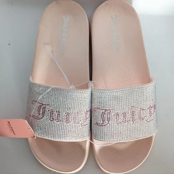 Juicy Couture Pink Wander Slides Size 9