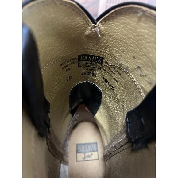 Justin Black Farm &amp; Ranch Roper Cowboy Boots
