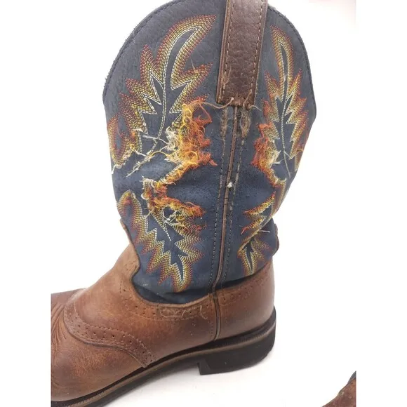 Justin Style 4665 Stampede Western Cowboy Boots Leather  Men's Size 8 D