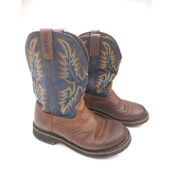 Justin Style 4665 Stampede Western Cowboy Boots Leather  Men's Size 8 D