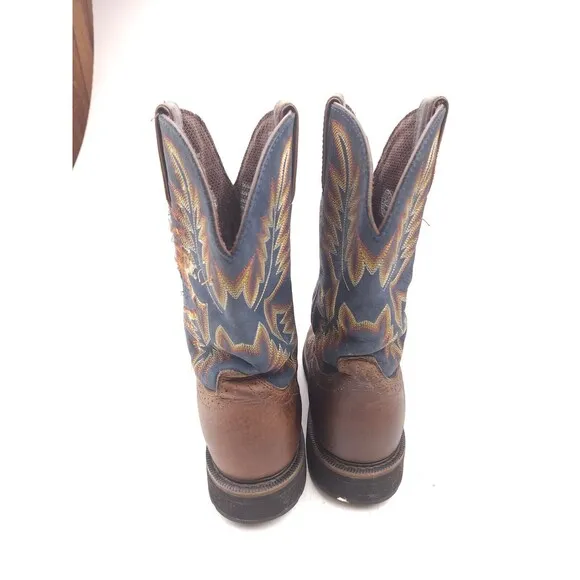 Justin Style 4665 Stampede Western Cowboy Boots Leather  Men's Size 8 D