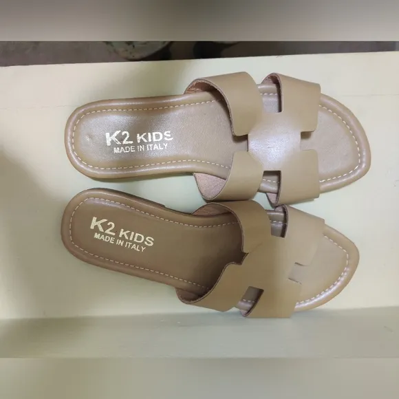K2 Italian Genuine Leather Kids Sandals