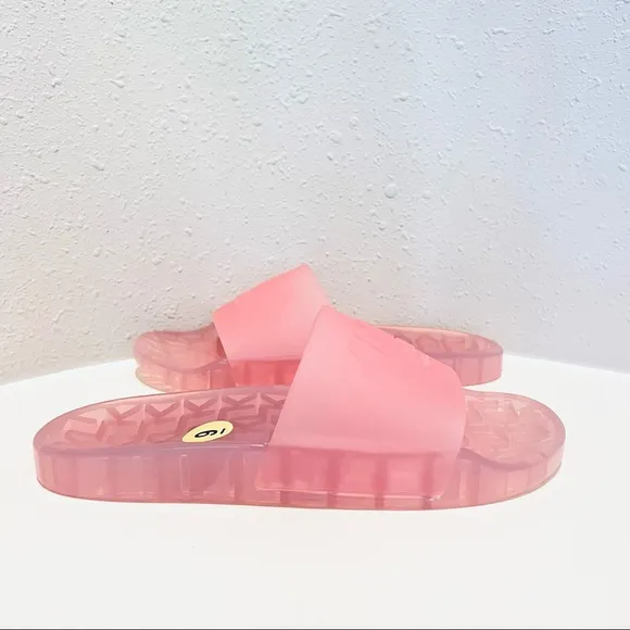 Karl Lagerfeld Logo Light Pink Women’s Transparent Tyla Slides Size 9 NEW