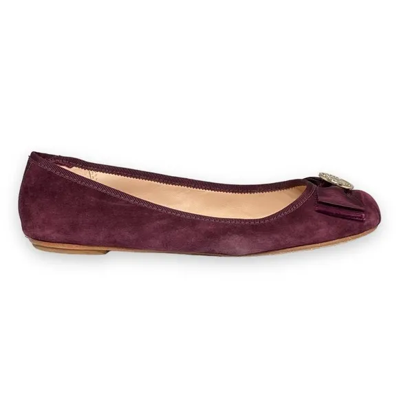 Kate Spade Maroon Fontana Ballerina Flats 6.5 MED