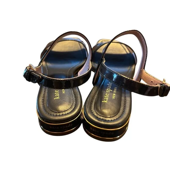 kate spade new york Merritt Patent Leather Banded Sandals NEW Size 8.5