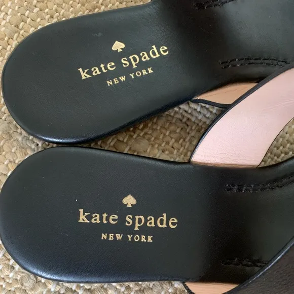 Kate Spade Tulia Leather Bow Slide Sandals