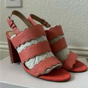 Katy Perry, amelia soft tumble leather Pop Pink, block heal, size 10M sandals