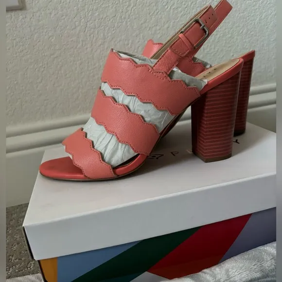 Katy Perry, amelia soft tumble leather Pop Pink, block heal, size 10M sandals