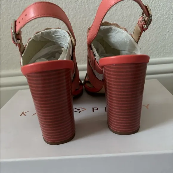Katy Perry, amelia soft tumble leather Pop Pink, block heal, size 10M sandals