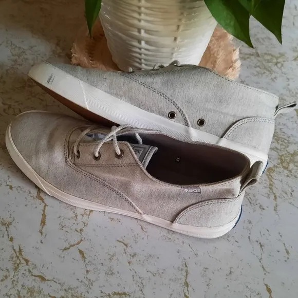 Keds Triumph Mid-Top Wool Sneakers Style# WF56627M- Heather Gray,  Size 10