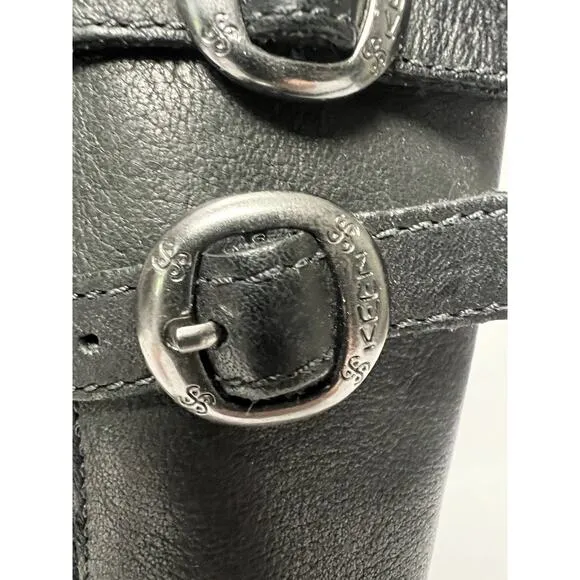 Keen Bern Baby Boots Womens 6 Black Leather Waterproof Side Zip Tall Riding