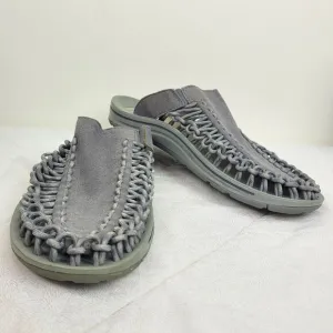Keen Uneek 11014627 gargoyle gray men's corded woven suede slides sandals 10