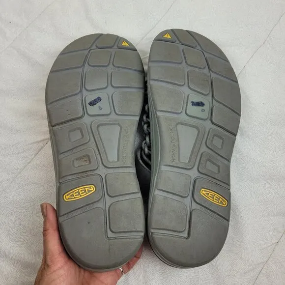 Keen Uneek 11014627 gargoyle gray men's corded woven suede slides sandals 10