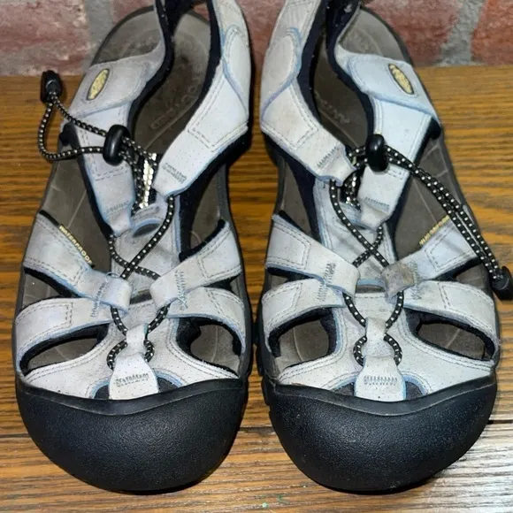 Keen Venice Blue Perforated Leather Sport Sandals Womens 9.5/40