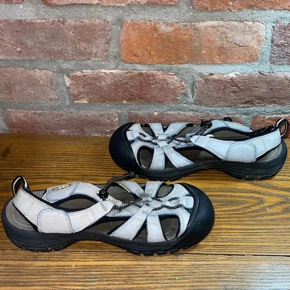Keen Venice Blue Perforated Leather Sport Sandals Womens 9.5/40