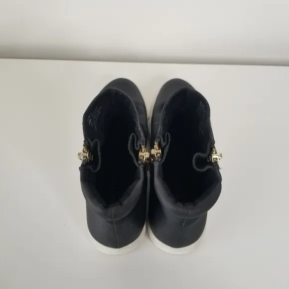 Kenneth Cole Keenan Black Leather Zip Up Ankle Boots Size 6M