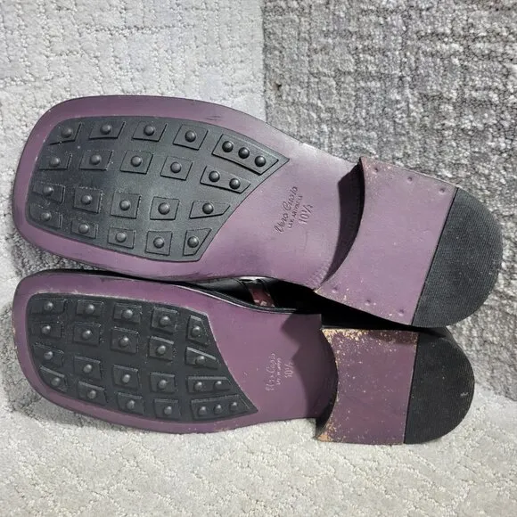 Kenneth Cole Men’s Size 10.5 US Black Leather Fisherman Sandals Made In Italy