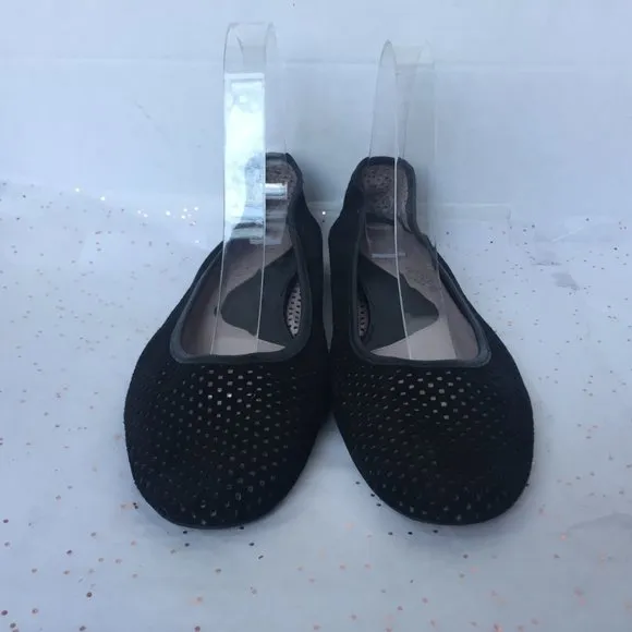 Kenneth Cole NY Black perforated Suede Ballet - 9
