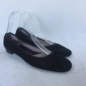 Kenneth Cole NY Black perforated Suede Ballet - 9