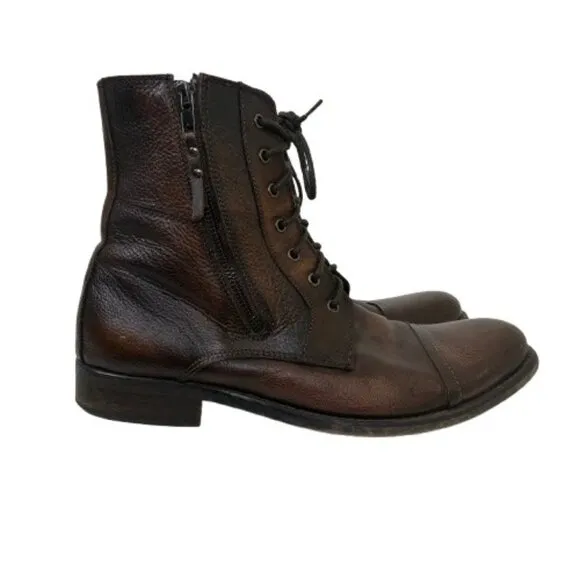 Kenneth Cole Reaction Hitmen Boots Cognac Steampunk Size 10