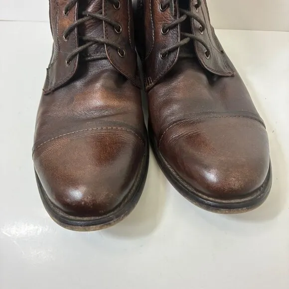 Kenneth Cole Reaction Hitmen Boots Cognac Steampunk Size 10