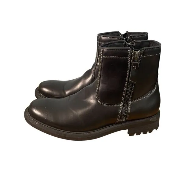 Kenneth Cole Unlisted Men's C-ROAM Double Zip-Up Boots Black Size 8.5