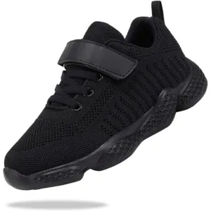Kids Boy Girls‎ School Black Uniform Rubber Shoes Sneakers Tennis Running Shoes