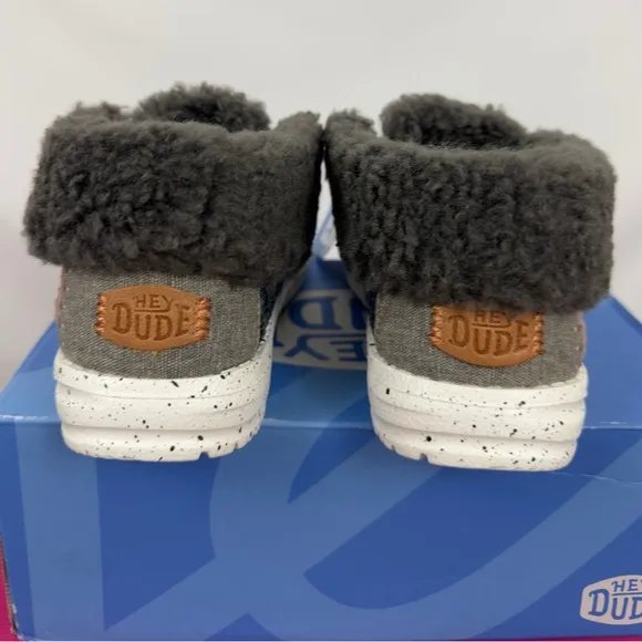 Kids Hey Dude Black Wendy Fold Stitch Cozy Shoes/Lined        Youth 13  …