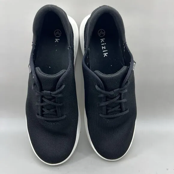Kizik Madrid Eco Knit Sneakers Men Size 12 Black White Running Comfort Low Shoes