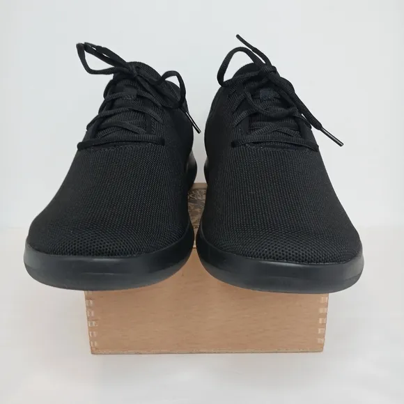 Kizik Madrid Eco Knit Tennis Shoes All Black Sneakers Mens 11.5 Wide Womens 13W