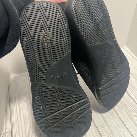 Kizik Shoes Unisex Mens 11 Wide Eco Knit Black Sneakers
