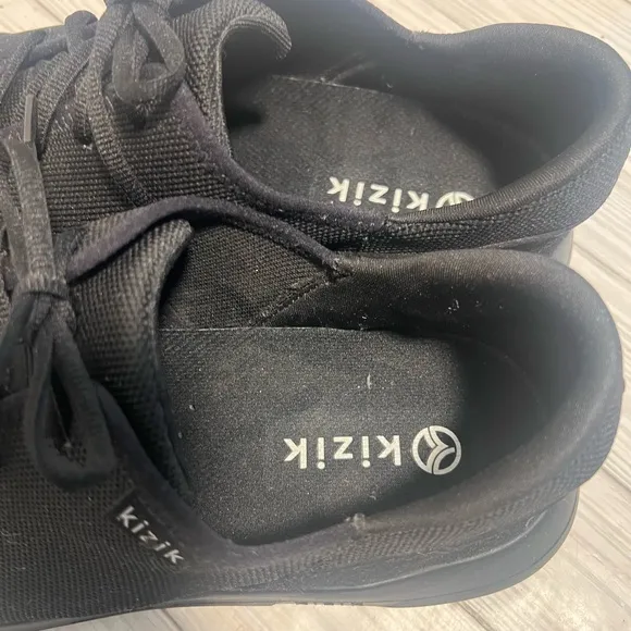 Kizik Shoes Unisex Mens 11 Wide Eco Knit Black Sneakers