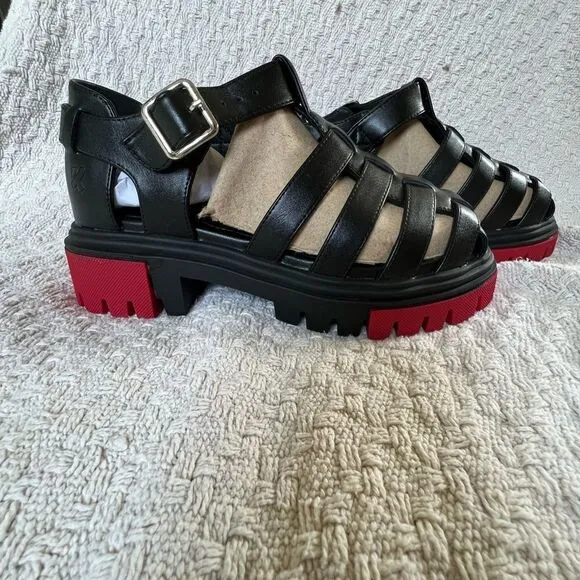 Koi Y2K Avalon gladiator sandals vegan goth Streetwear chunky fisherman