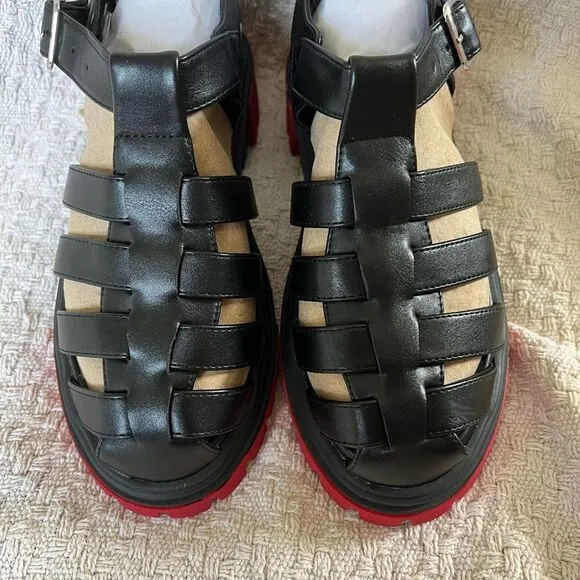 Koi Y2K Avalon gladiator sandals vegan goth Streetwear chunky fisherman