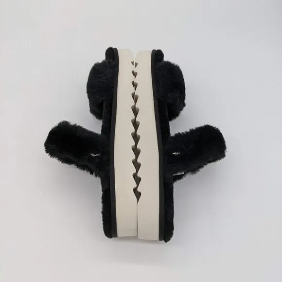 Koolaburra by UGG Fuzz On Faux-Fur Slide Sandals