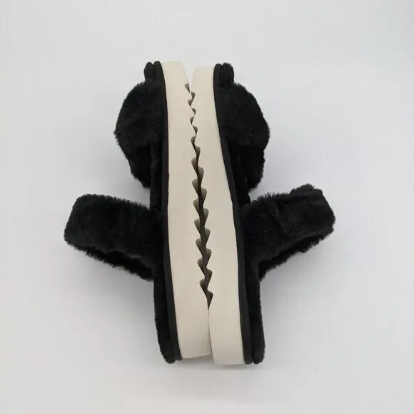 Koolaburra by UGG Fuzz On Faux-Fur Slide Sandals