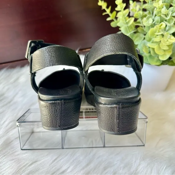 Kork-Ease Camberg Mary Jane Sling Back Platform Black Sandal Size 7M