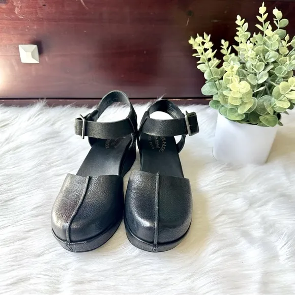 Kork-Ease Camberg Mary Jane Sling Back Platform Black Sandal Size 7M