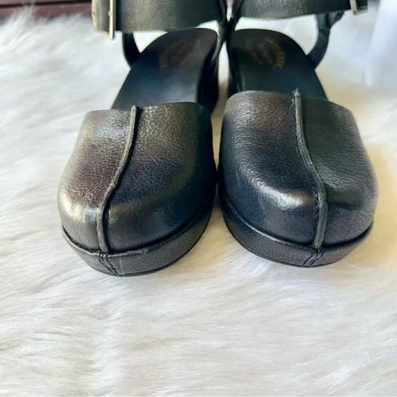 Kork-Ease Camberg Mary Jane Sling Back Platform Black Sandal Size 7M
