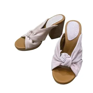 Kork Ease Haya Pink Suede Chunky Heeled Sandals Size 6