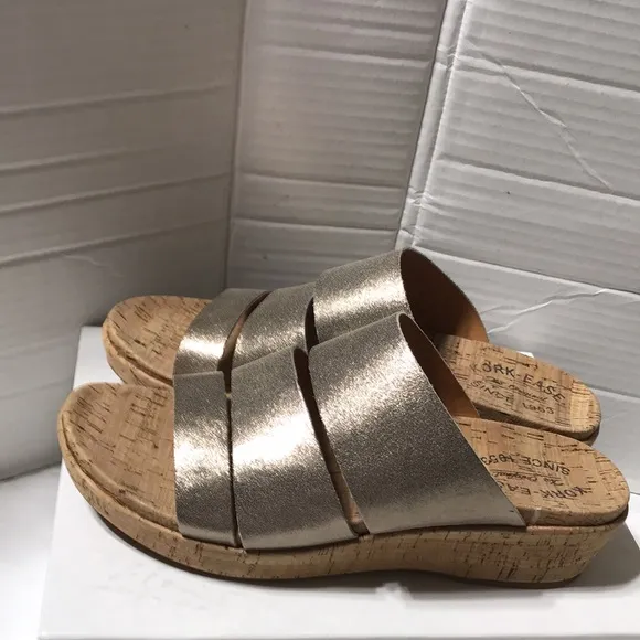 Kork ease Menzie leather upper cork slides. NWOT