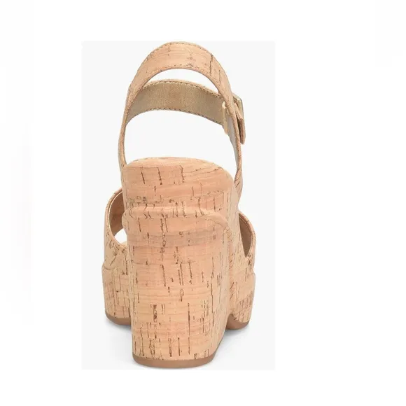 Korks Bardot Platform Sandals Natural Cork Women’s Size 11